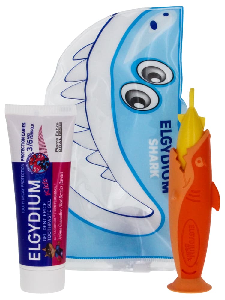 Trousse de voyage dentaire pour enfant de 3 à 6 ans - Couleur : Orange/Jaune